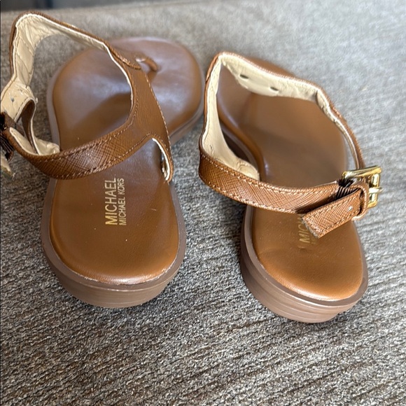 MICHAEL Michael Kors Brown Sandals for Women, Gold accents, size 7.5M - Picture 4 of 10